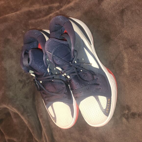 NIKE JORDAN ZOOM SEPARATE MIDNIGHT NAVY WHITE UNIVERSITY RED GOLD SIZE 12.5 - Picture 2 of 10